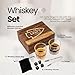 The Memory Company Officially Licensed NFL Wood Boxed Drinkware Set, with 2 Rocks Glasses and Cooling Cubes, Minnesota Vikings