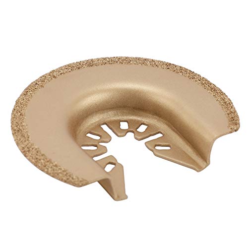 HighFree Semicircle Carbide Oscillating Blade, 2-1/2-Inch(64mm) Multi Tool Quick Release Oscillating Saw Blade Compatible with Bosch Chicago Craftsman Dewalt Dremel Fein and more (Pack of 5)