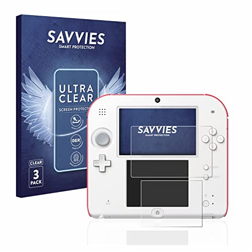savvies Protector Pantalla para Nintendo 2DS 6 Unidades   Película Ultra Transparente