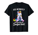 Junggesellenabschied T-Shirt Damen Einhorn T-Shirt JGA T-Shirt