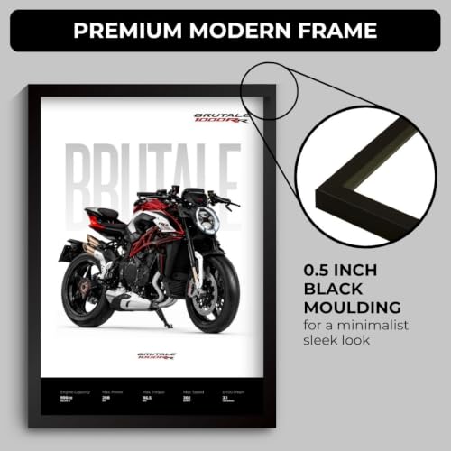 Image of MV Brutale 1000RR Poster | Superbike MV Brutale 1000RR Framed Poster | Framed Matt Superbike | Bike Posters A3 Size (31 x 23 cm) | Motorrad Bikes Posters for Wall, Home, Bedroom, Living room decoration (F 193)