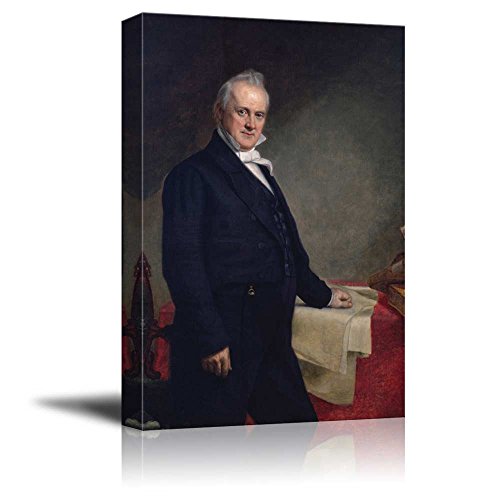 wall26 - Portrait of James Buchanan by George Peter Alexander Healy (15th President of The United States) - American Presidents Series - Canvas Wall Art Gallery Wrap Ready to Hang - 12x18 inches wall26 - Portrait of James Buchanan by George Peter Alexander Healy (15th President of The United States) - American Presidents Series - Canvas Wall Art Gallery Wrap Ready to Hang - 12x18 inches