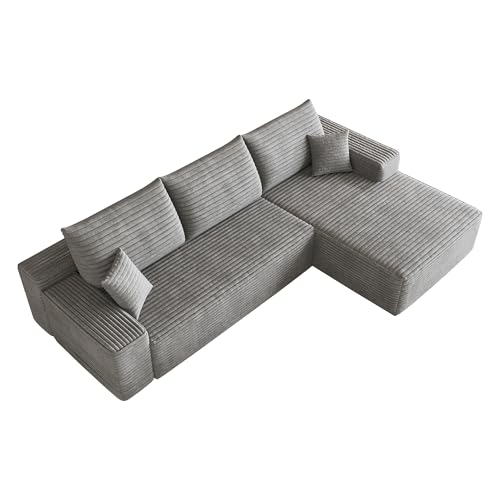 Image of 107 inch Cloud Sectional Sofa Boneless Couches with Chase