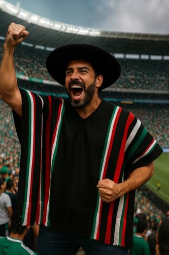 Image of Gamboa Mexican Ponchos for Men Sarape Pancho Men Sarapes Costume Outfit Poncho Hombre
