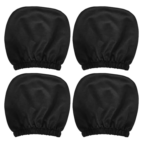 Violotoris 4 Pcs Car Headrest Covers, Black Car Head Rest Covers, Dustproof, Washable, Skin Friendly, for Cars, Trucks, Bus,Suvs