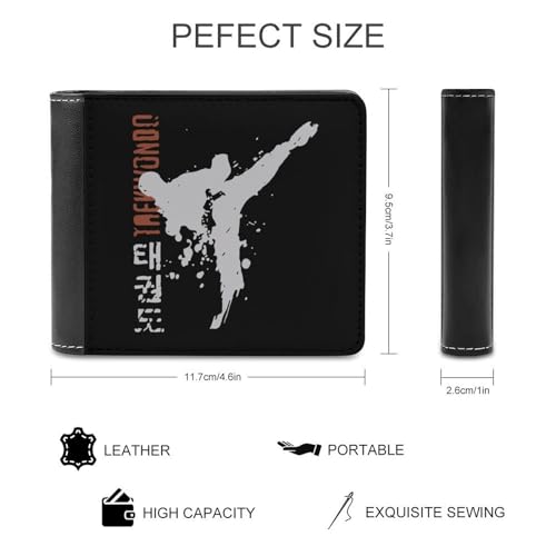 Taekwondo Fashion Bifold Wallets for Men Women Slim & Thin Credit Card Holder Wallet Purse Gifts2