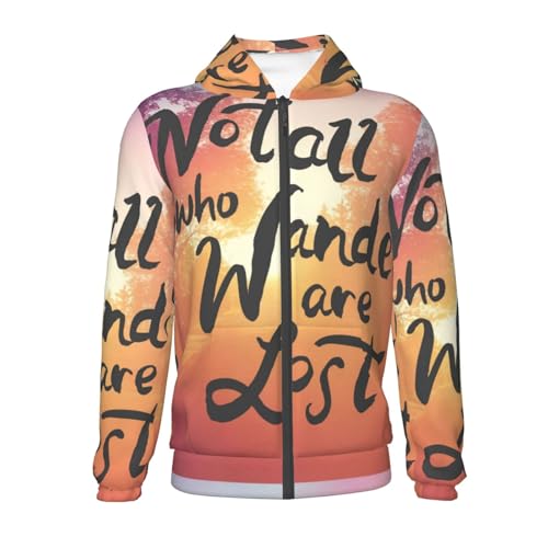 Not All Who Wander Are Lost Kid Hoodies Boys Zip Up Sweatshirts Girls Pullover with Pocket2