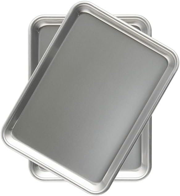 Nordic Ware Moldes para hornear de cuarto de hoja de acero aluminizado, paquete de 2
