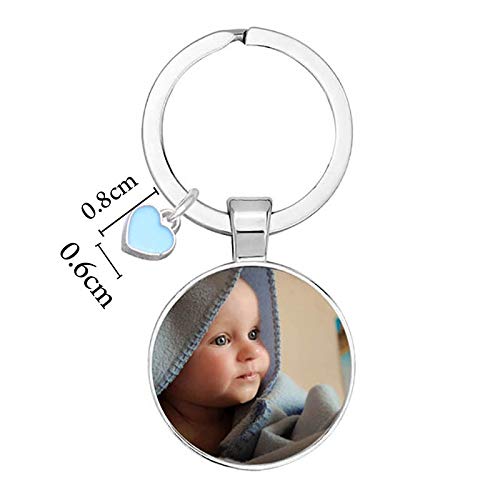 Hongtai Gepersonaliseerde fotohangers Custom Sleutelhanger Foto van uw Kind Grootouder Hield Hield One Gift voor Family Lid Gift (Color : 2, Size : 6 cm) - Image 3