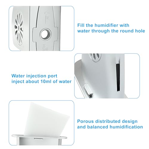 Dijedev Acoustic Guitar Soundhole Humidifier with Sponge, 4pcs Silent Running Guitar Maintenance Tool, Silver Sound Holes Humidifier for Moisture Reservoir Prevent Cracking