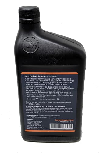 Aceite para Motor Sintético SAE 5W-30 Henry's 3 Cuartos miniatura 3