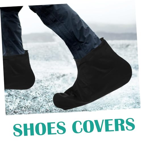 Cubiertas impermeables para zapatos de silicona UKCOCO, antideslizantes, para hombre y mujer, pack de 2, cubiertas para botas al aire libre resistentes al agua miniatura 6