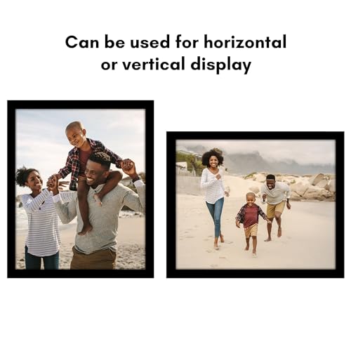 Americanflat 17x21 Picture Frame with Polished Plexiglass - Black Picture Frame - Wide Photo Frames Made of Engineered Wood for Vertical or Horizontal Wall Display - Epic Collection - Black