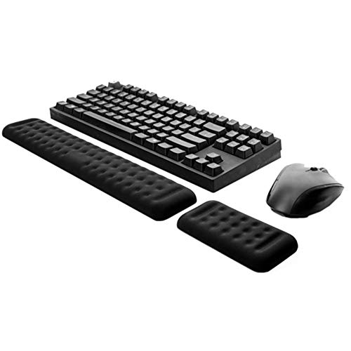 Preisvergleich Produktbild Tastatur- Und Maus-Handgelenkstütze Ergonomische Memory-Foam-Hand-Palm-Rest-Unterstüt... Für Tippen- Und Gaming-Handgelenkschmerzlinderung Und -Reparatur, Für Die Arbeit Von Zu Hause Aus,Medium set