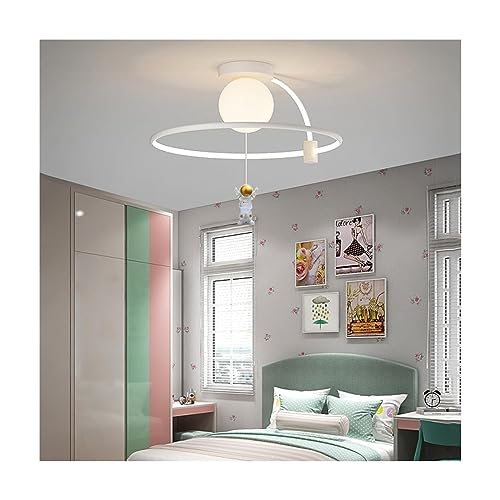 Plafonnier astronaute doré pour chambre d'enfant avec lumière réglable