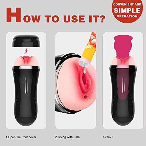 2-in-1 Manuelle Masturbation Cup taschenmuschi Manuelle Cup-Masturbatoren,3D Vagina und Ass Muschi Masturbation,Erotik SexSpielzeug für Männer,Sextoysets für ihn – Bild 6
