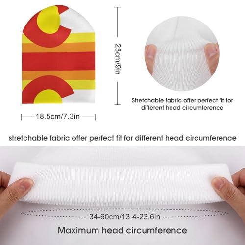 Colorado Pride Flag Kids Beanie Hat for for Girls Boys Children Cap Winter Knitted Chemo Cancer Headwear Accessories Gifts Decoration Black2