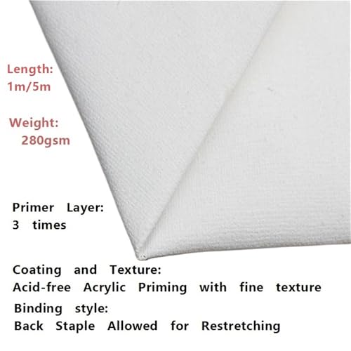 Lienzo imprimado en blanco de 38cm para practicar pintura al óleo 5