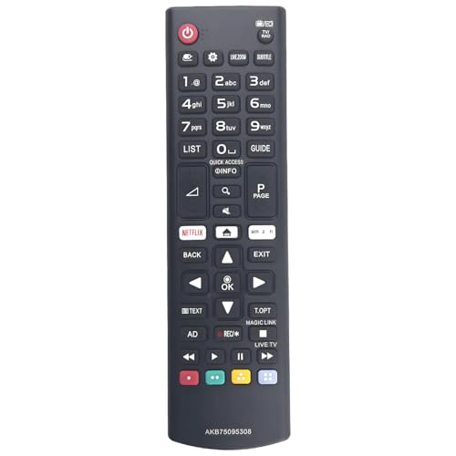 AKB75095308 - Mando a distancia de repuesto para LG Smart TV 49UJ670 49UJ670V 55LJ615V 55LJ625V 55UJ630 55UJ630V 55UJ634V 55UJ651V 55UJ670 55UJ670 55UJ6666 70 V 60 UJ630V 60UJ634V 60UJ651V 65UJ630V
