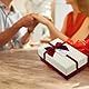 2er-Set Quietscheenten Braut und Bräutigam,Lustige Hochzeitsgeschenke für Brautpaar,Hochzeitspaar Figuren Klein mit Karte & Bogen Geschenkbox (Weiß)