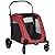 PawHut Foldable Dog Stroller with Storage Pocket, Oxford Fabric for Medium Size Dogs, Red
