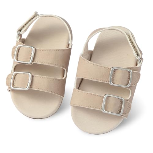 Baby Boys Girls Infant Summer Sandals Open-Toe Outdoor Anti-Slip Rubber Soft Sole Newborn Toddler First Walker Shoes