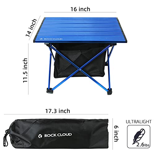 ROCK-CLOUD-Portable-Camping-Table-Ultralight-Aluminum-Camp-Table-with-Storage-Bag-Folding-Beach-Table-for-Camping-Hiking-Backpacking-Outdoor-Picnic