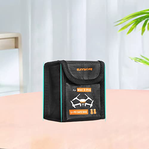 Tineer Nylon Lipo Battery Safe Bag,Battery Protection Storage Bag Explosion Proof Pouch Pocket Case for DJI Mini 3 Pro /Mini 4 Pro Accessory (3PCS Small) - Image 3