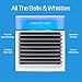 Ontel Arctic Air Pure Chill 2.0, Evaporative Air-Cooler, Powerful, Quiet, Lightweight Portable Air Cooler, Hydro-Chill Technology For Bedroom, Office, Living Room & More