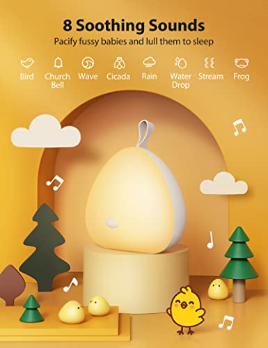 Nursery-Night-Light-for-Kids-with-White-Noise-sympa-2-in-1-LED-Baby-Night-Light-Portable-Rechargeable-Bedside-Lamp-with-Touch-Control-Sleep-Mode-Smooth-Dimming-for-Breastfeeding-Up-to-150H