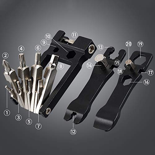 Kit de herramientas de reparación de bicicletas Destornilladores de ciclismo de radios hexagonales Herramienta Palanca de neumáticos Llave Allen Bicicleta de montaña Multiherramienta Herramientas de
