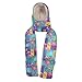 GuoChe Pashmina Like Women'S Scarves Fashion Christmas Abstract Shapes Flamingos and Holiday Icons Hooded With Pockets Hat Gloves set bufanda para mujer for Travel