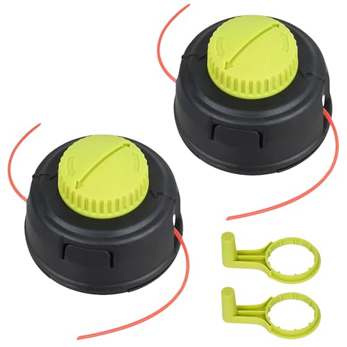 HSKLAADC 313318001 Trimmer Head for Ryobi RY40006 String Trimmer Trimmer Head Assembly P2009 RY15523A RY15523AVNM2packCollar Nut Specifications: M10 x 1.25 Female LeftThread