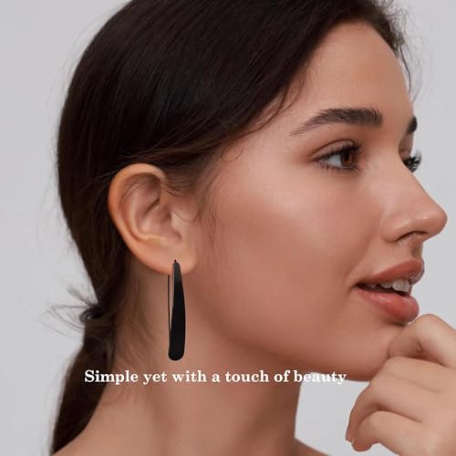 Surgical Stainless Steel Bar Earrings for Women - Long Thread Dangle Earrings - Threader Drop Earrings - Hypoallergenic and Safe for Sensitive Ears2