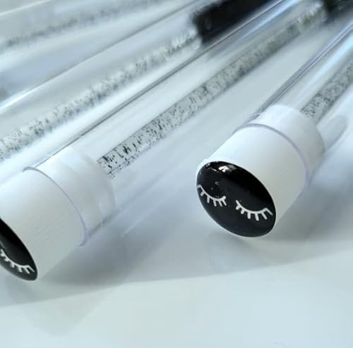 20 Pcs Disposable Mascara Brushes Diamond Eyelash Spoolies Makeup Brush Mascara Wand In Sanitary Tube Lash Supplies (Black) … #TOP4