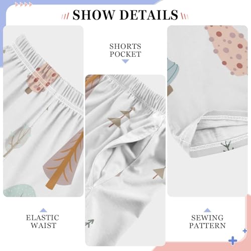 Boys' Pants Christmas Trees Winter Boho Long Bottoms Jogger Pants Elastic Waist Trousers with Pockets S-XL4