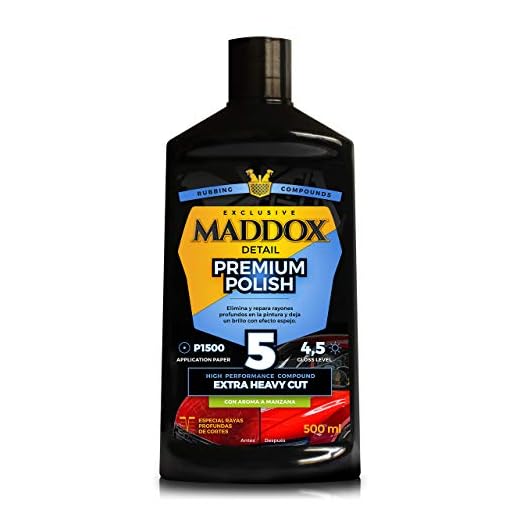 Maddox Detail - Premium Polish - Reparador de Alto Rendimiento para rayones Profundos en la Pintura del Coche.