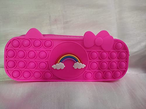 Image of Pop It Fidget Toy Silicone Bubble Squishy Toy Stress Relief Pouch for Kids Stationery /Return Gift for Kids /Birthday Gift for Kids