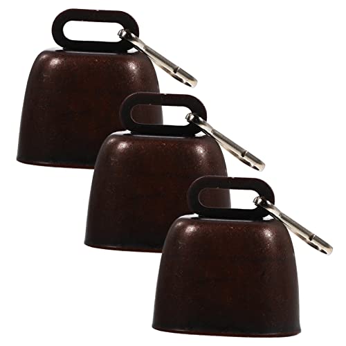PRETYZOOM Elegant Vintage Design 3 Pack Metal Pet Bells for Collars Anti-Lost Bells for Dogs Suitable for Pet Needs