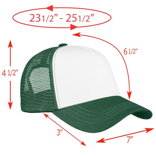 Image of Falari 5-Panel Mesh Baseball Cap, Trucker Hat, Structured Plain Design, Cotton, Adjustable Size