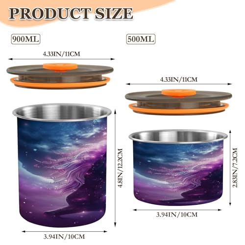 Contenedor hermético de acero inoxidable para café 900ml miniatura 2