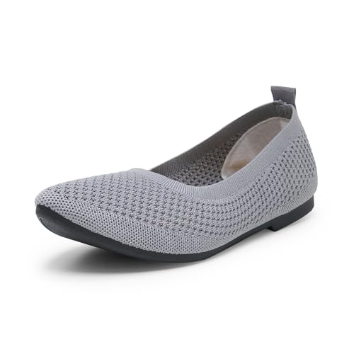 Image of Alexis Leroy Women's Loafer Mesh-Breathable Walking Shoes Slip On Casual Elastic Knit Lightweight Dressy Ballet Shoes