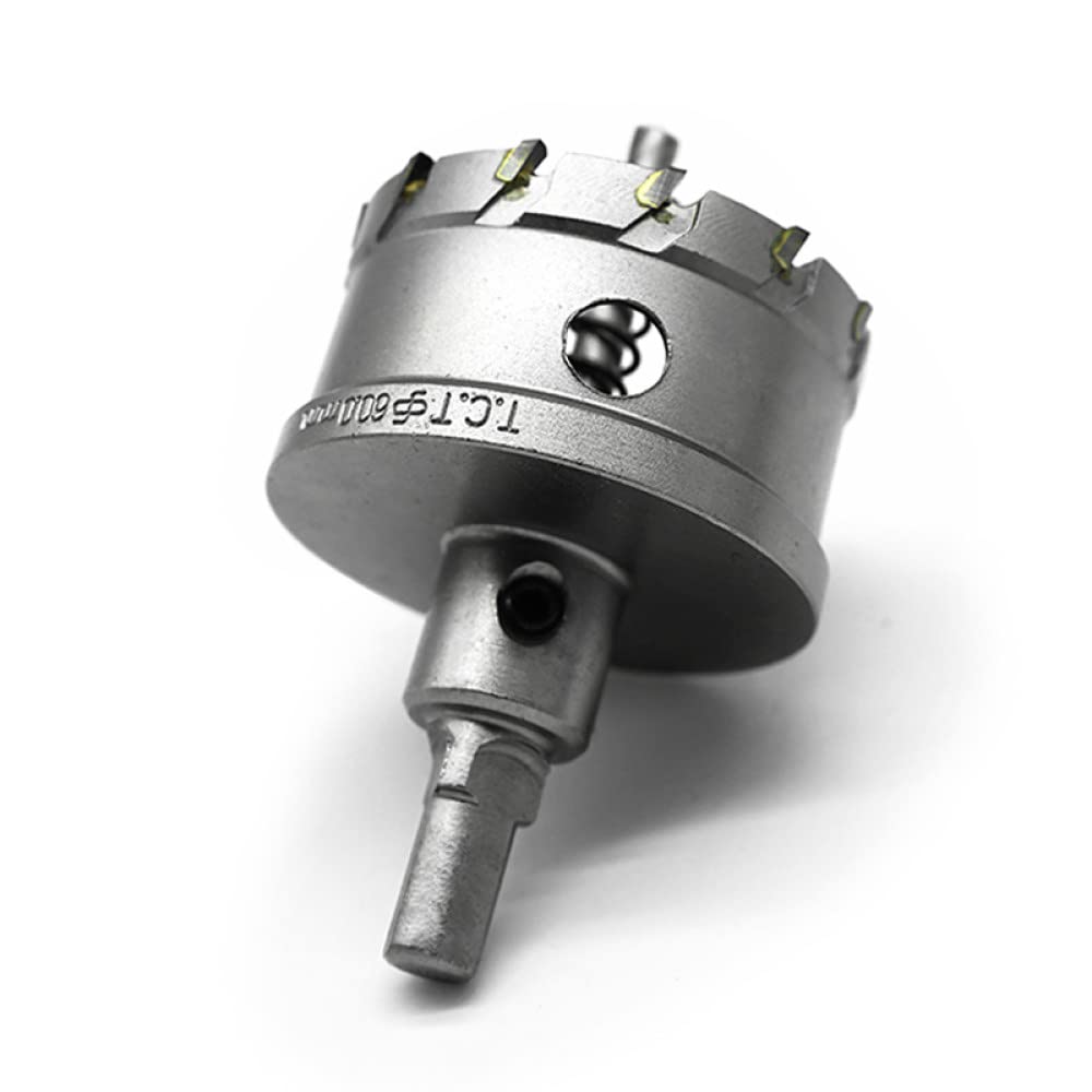 Broca para sierra de orificio central, broca de carburo de tungsteno con punta, sierra de orificio para placa de acero inoxidable, broca de carburo de aleación de metal y hierro , 40 mm