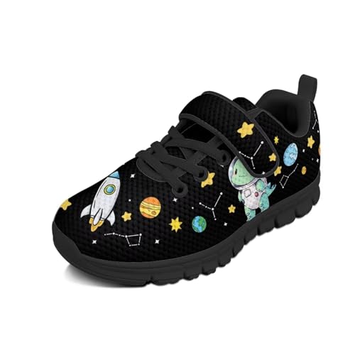 Little Kid Shoes for Boys & Girls Breathable Tennis Running Sneakers for Kids Cute Dinosaur Pattern