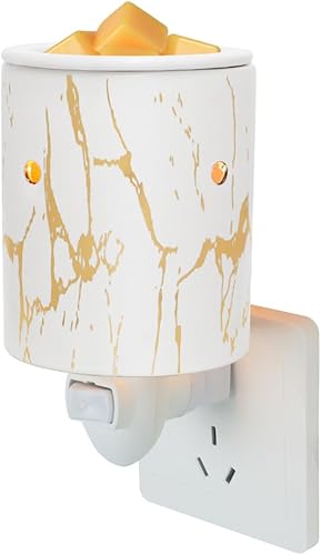 Calentador de cera enchufable para cera perfumada, calentador de cera de cerámica enchufable, cubo eléctrico para aromas y fragancias, fusión de