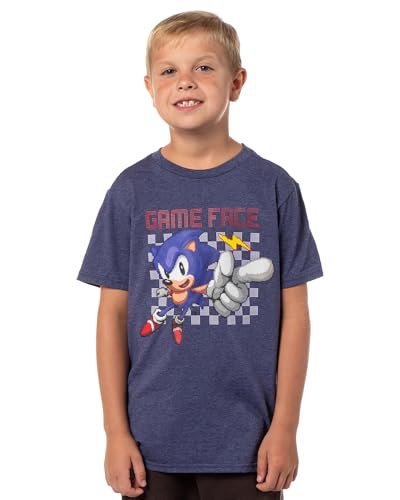 Sonic The Hedgehog Boys' Game Face Kids Video Game Character T-Shirt