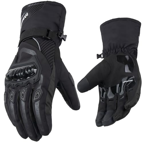 Msport Guanti Moto Invernali Termici 100% Impermeabili – Guanti Scooter,