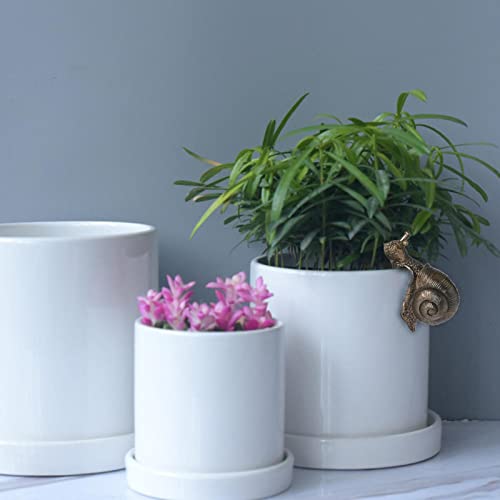 Baodan Flower Pot Hugger Snail,Miniature Flower Pot Hugger Animal - Planter, Flower Pot, And Vase Hugger Animal Ornament For Garden, Yard, Patio #TOP6