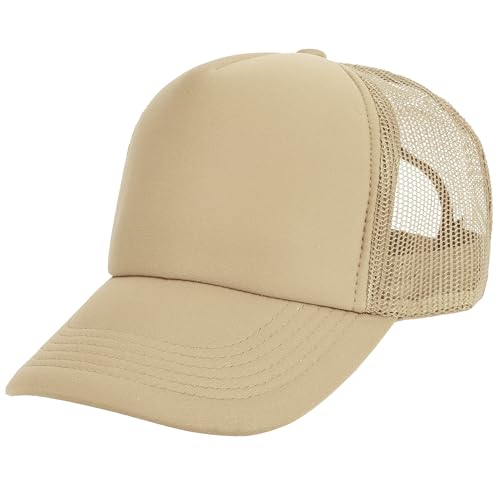 Image of Gelante 12 Pcs Sublimation Blank Trucker Hats - 5 Panel Mesh Snapback Baseball Cap Bulk