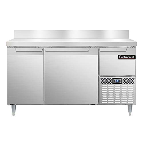 Continental Refrigerator DLRA60-SS-BS Designer Line Refrigerated Base Worktop Unit, 60